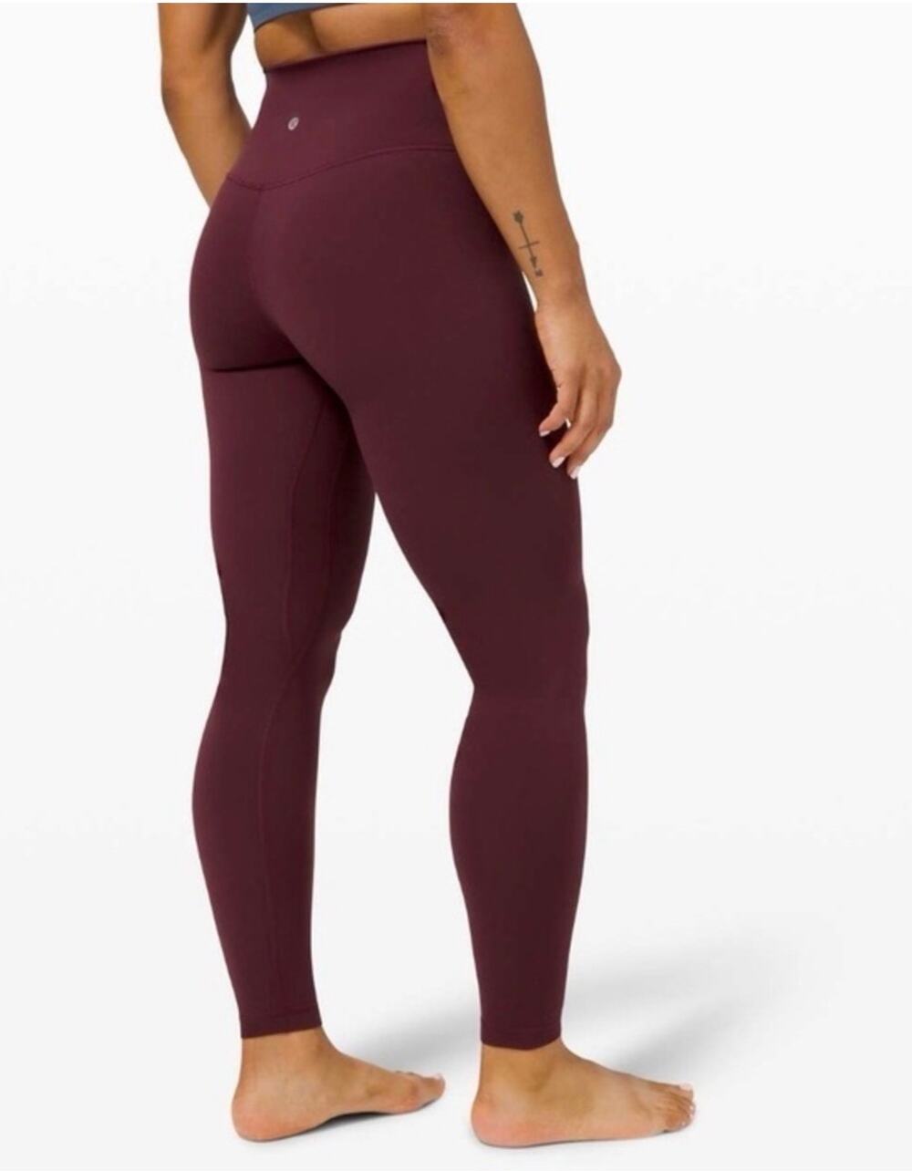 Lululemon Leggings Womens 12 Red Cassic Align 28" Yoga Active Pilates Workout